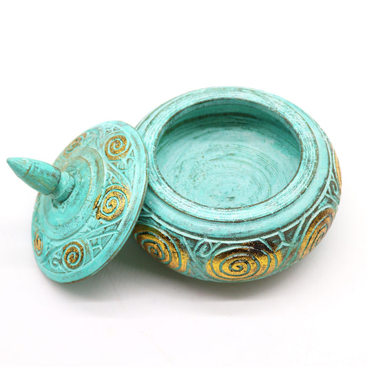 Turquoice Squat Sweet Jar -