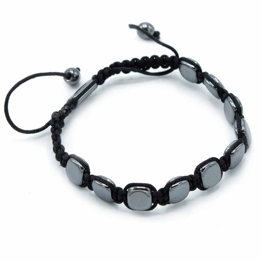 Magnetic Hematite Shamballa Bracelet - Round Corners