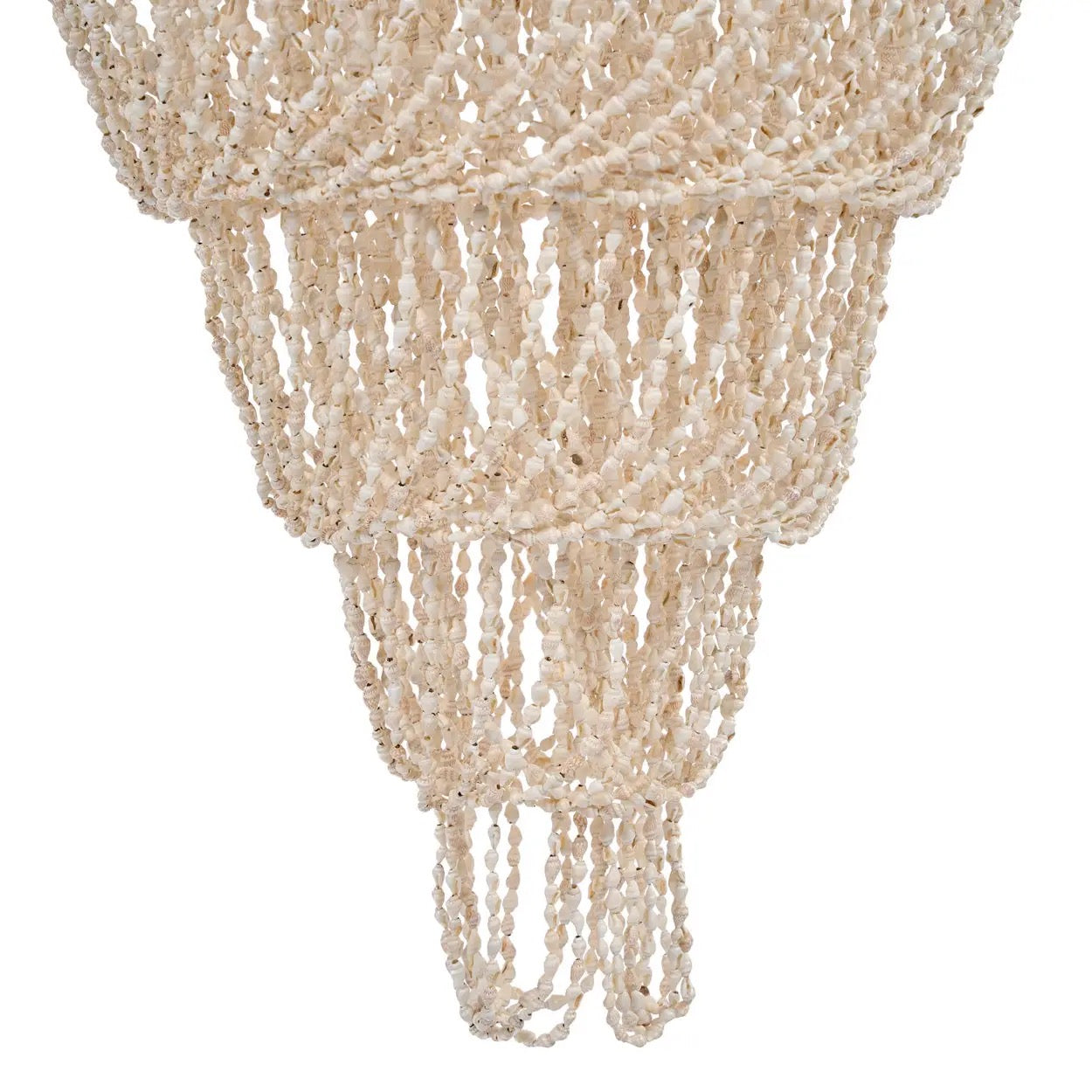 Grand Lustre en Coquillages Ocean Tower - Suspension Artisanale Naturelle - Taille L