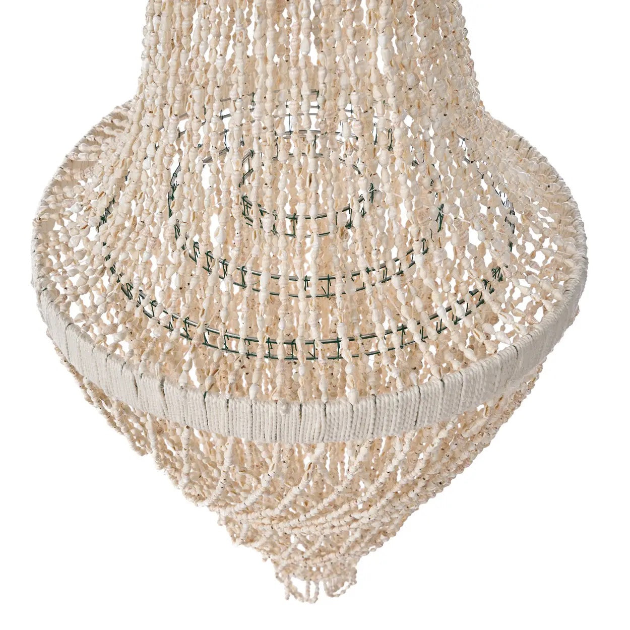 Grand Lustre en Coquillages Ocean Tower - Suspension Artisanale Naturelle - Taille L