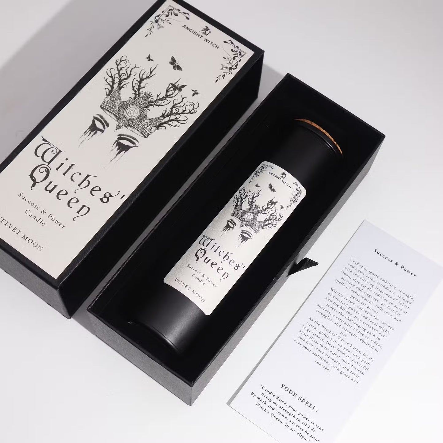 Ancient Witches' Cleansing Candle - Witch Queen - Velvet Moon - Success &amp; Power