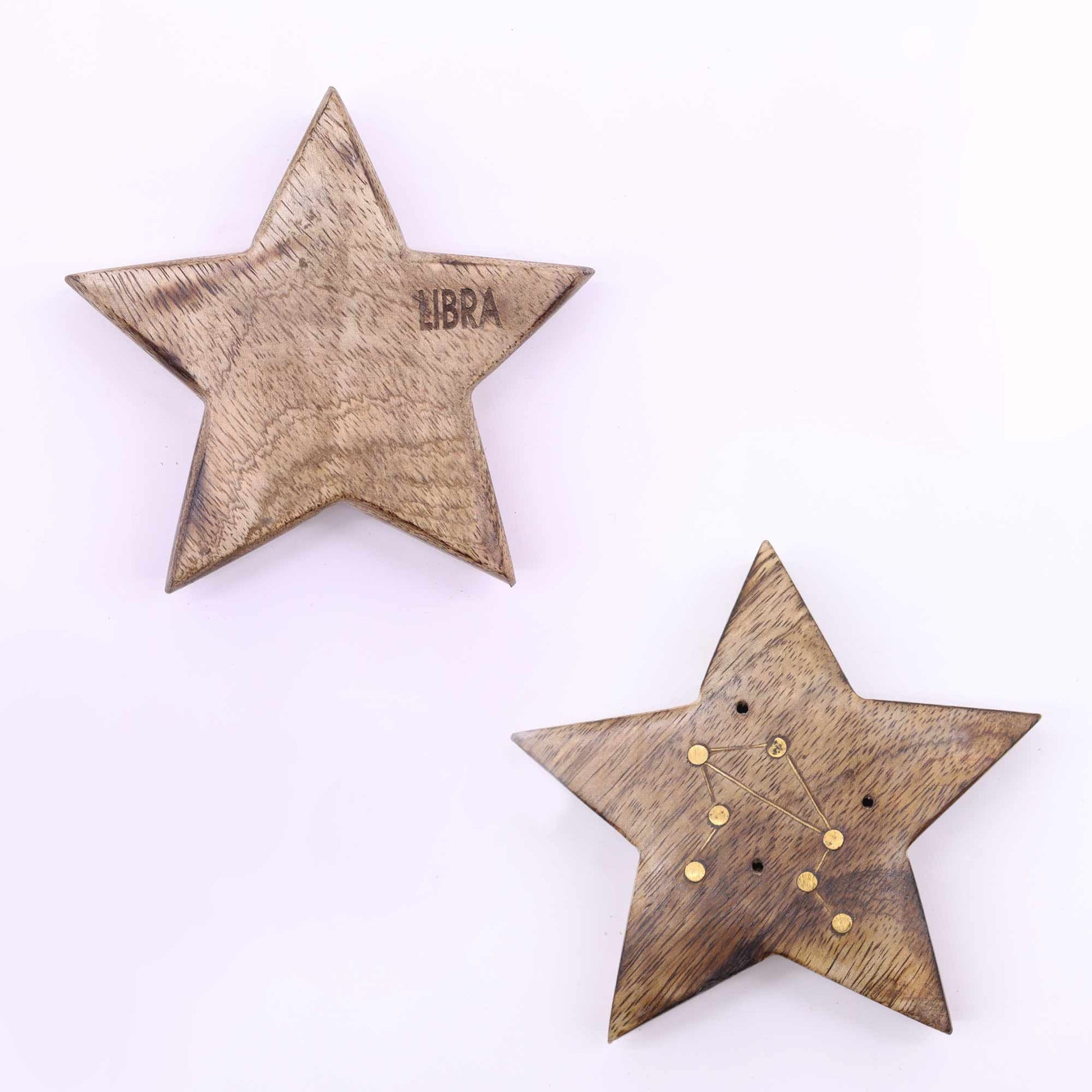 Engraved and Brass Zodiac Sign Incense Burners - Star