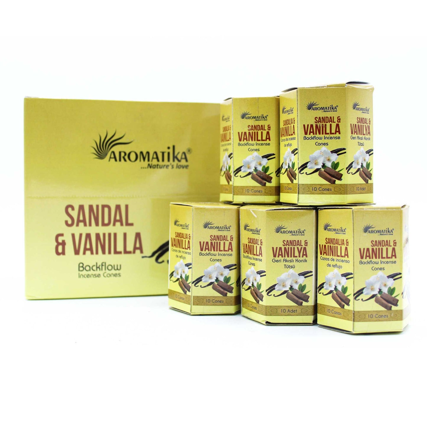 Masala Backflow Incense pack of 10 - Sandalwood & Vanilla