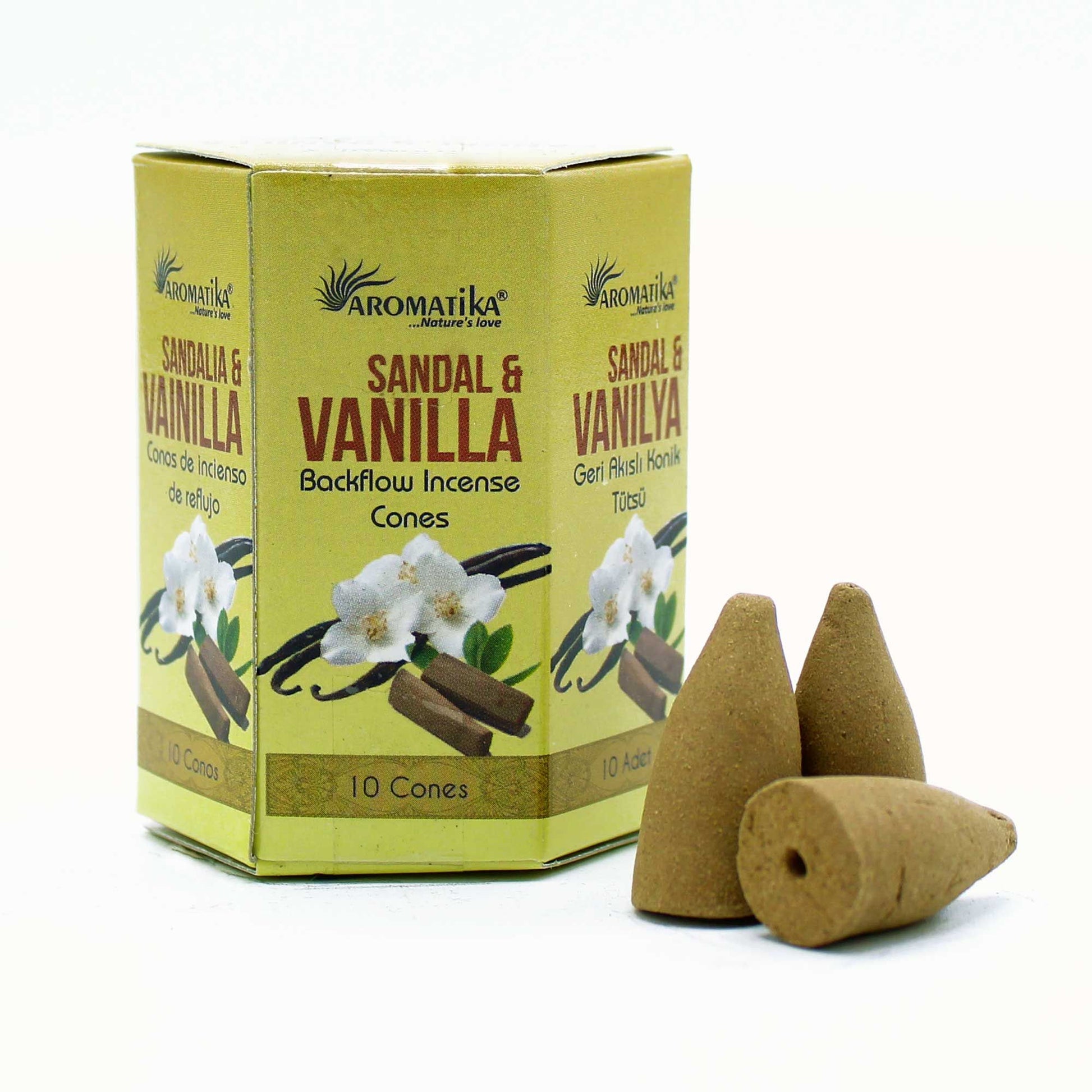 Masala Backflow Incense pack of 10 - Sandalwood & Vanilla