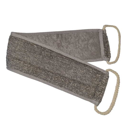 Bamboo & Linen Back Strap  - Charcoal