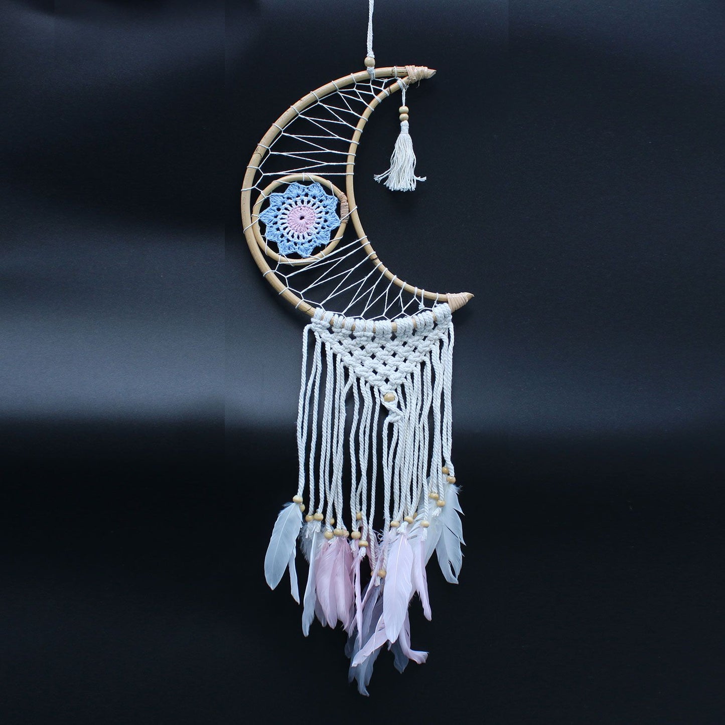 Protection Dream Cather - Macrame Moon Assorted Colours