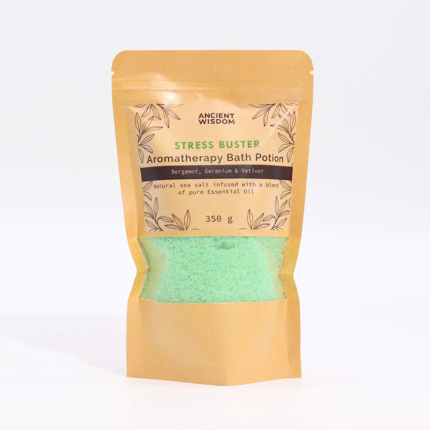 Aromatherapy Bath Potion in Kraft Bag 350g - Stress Buster