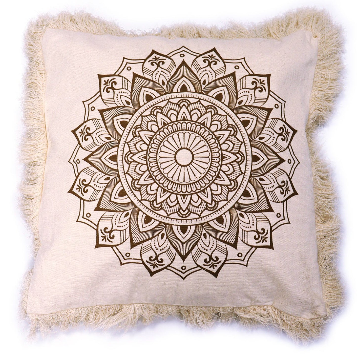 Lotus Mandala  Cushion - 45x45cm - bronze