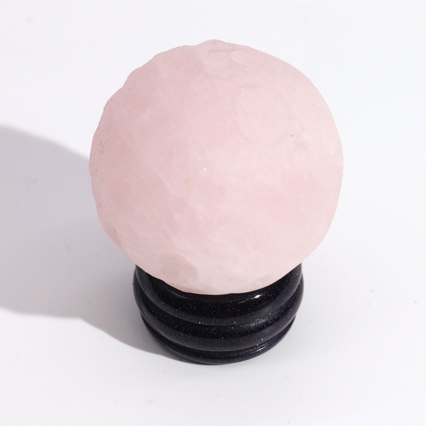 Rose Quartz Planet on a Sola Goldstone Stand - 40mm