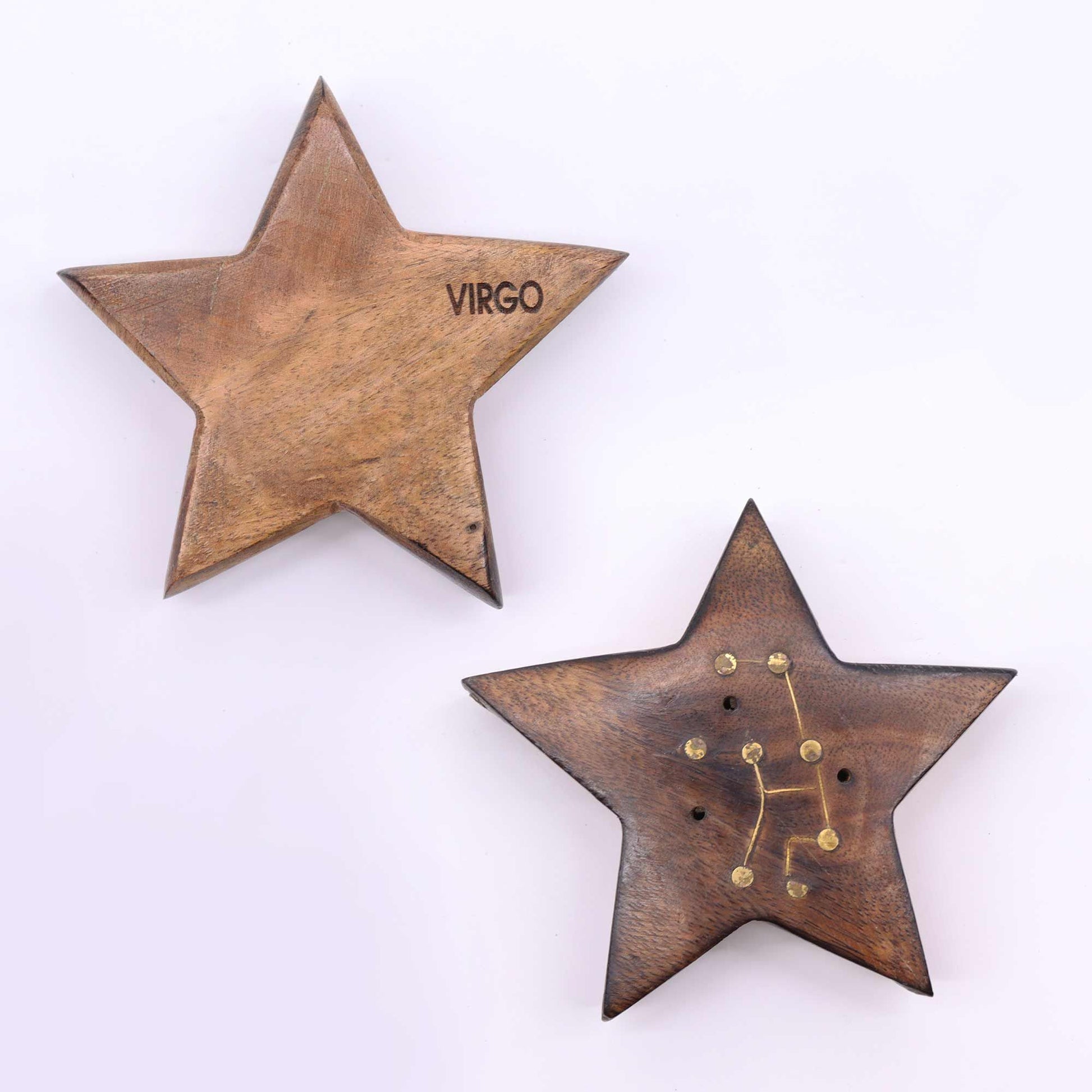 Engraved and Brass Zodiac Sign Incense Burners - Star