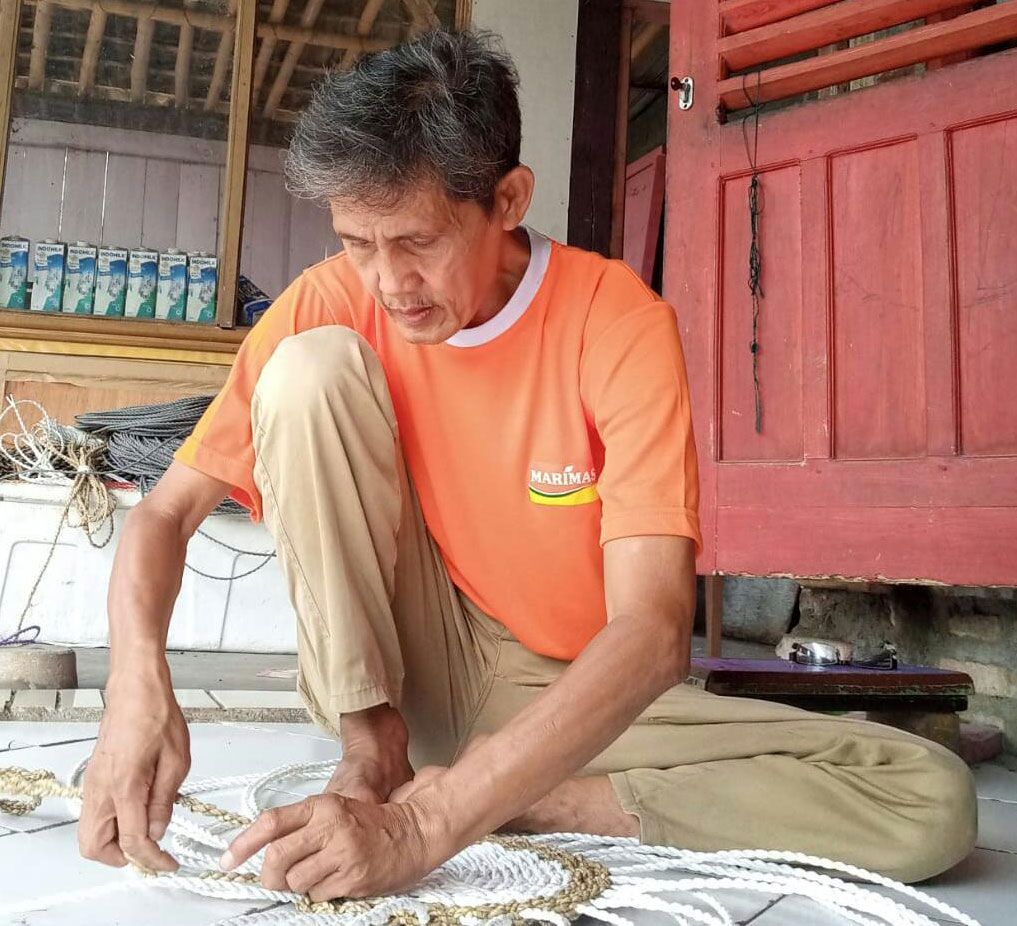 Round Seagrass Black & Tan - Inner Sun - 1m