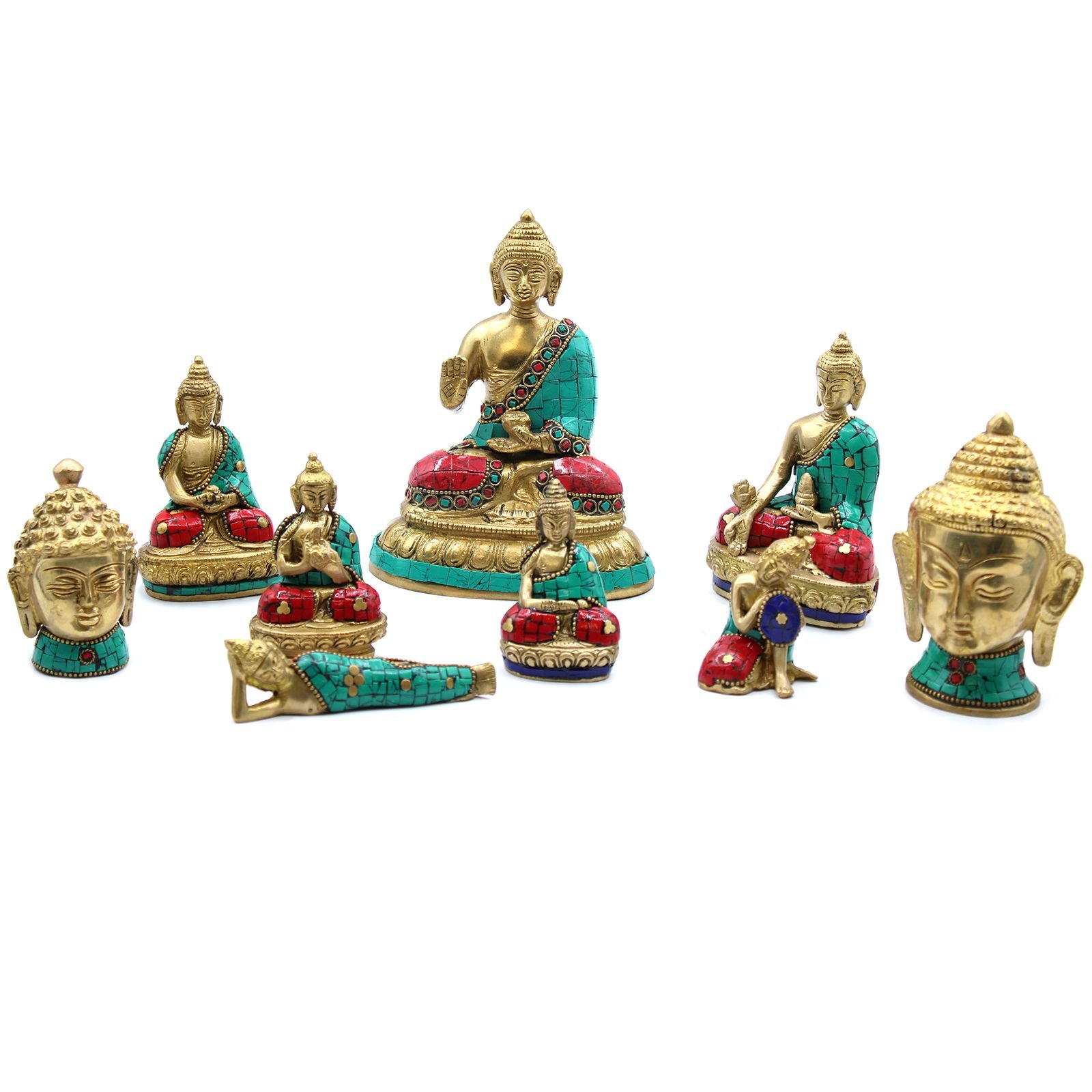 Brass Buddha Figure - Hands Down - 11.5 cm