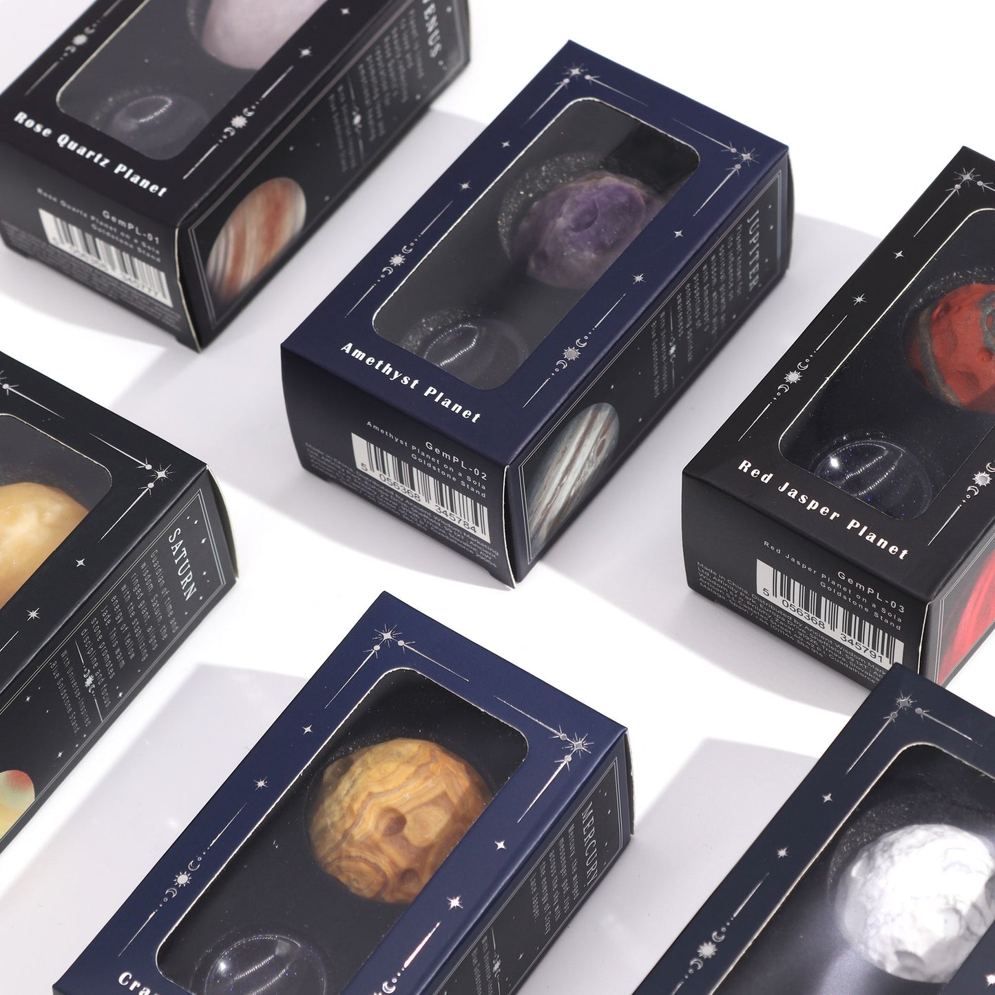 Rose Quartz Planet on a Sola Goldstone Stand - 40mm