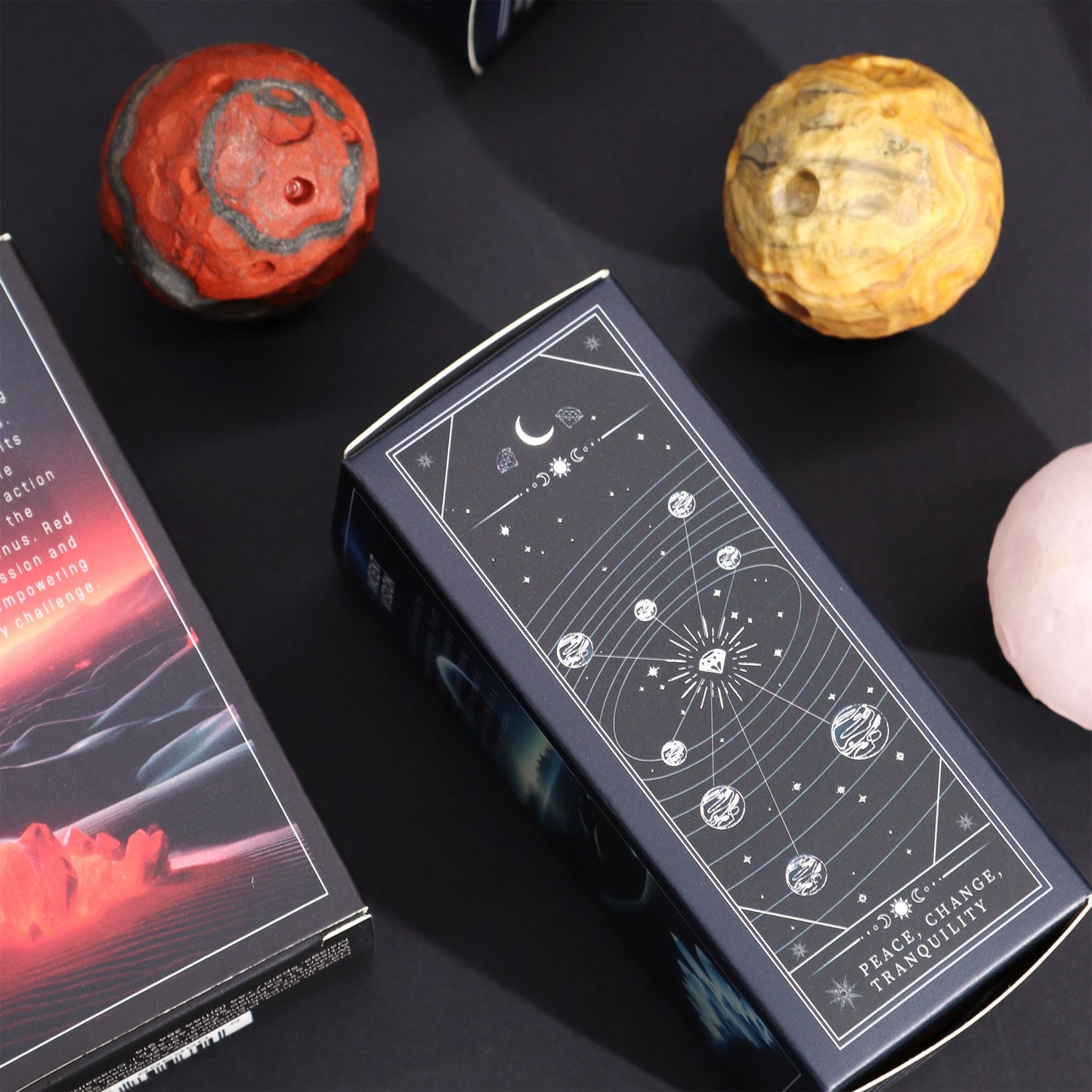 Yellow Jade Planet on a Sola Goldstone Stand - 40mm (30x15mm stand)