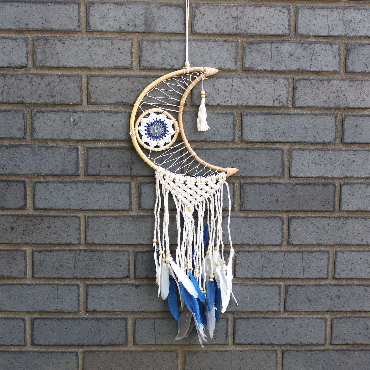 Protection Dream Cather - Macrame Moon Assorted Colours