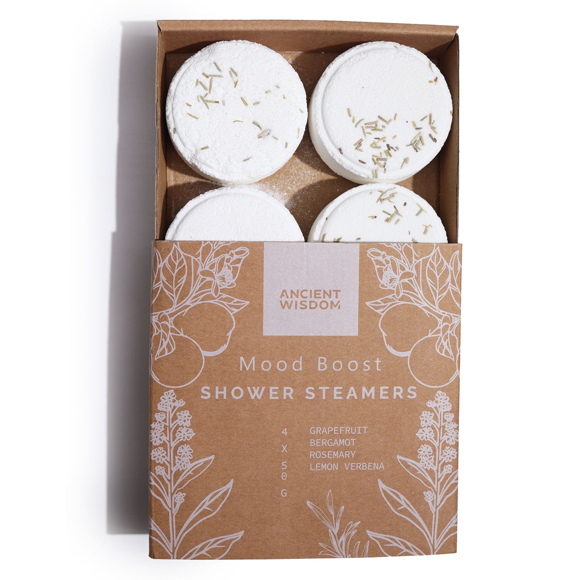 Zen Shower Steamers - Therapy Wellness Quartet - Mood Boost (White)