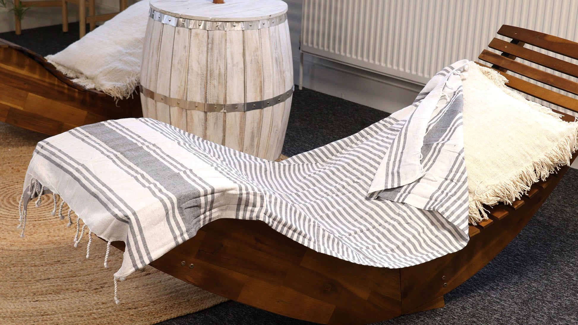 Hamman Spa Towel - Charcoal - 90x170cm